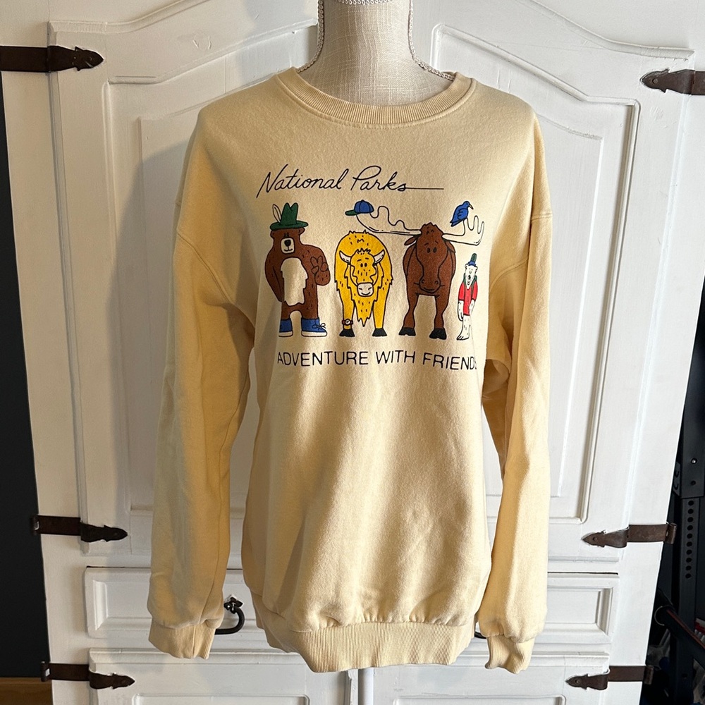 Adventure with Friends Cream Sweater